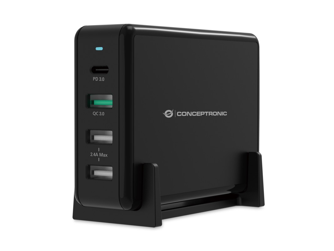 Conceptronic OZUL01B cargador de dispositivo móvil Negro Interior