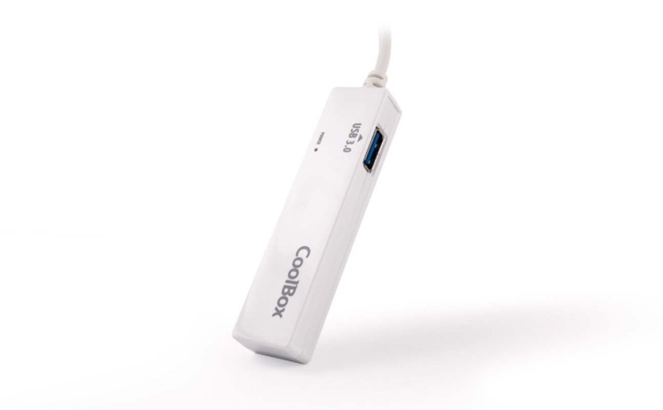 CoolBox COO-H413 hub de interfaz 5000 Mbit/s Blanco
