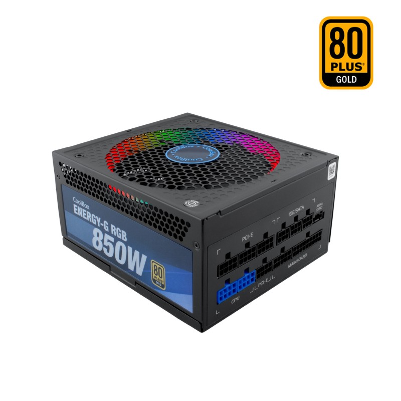 CoolBox RGB-850 Rainbow unidad de fuente de alimentación 850 W 20+4 pin ATX ATX Negro