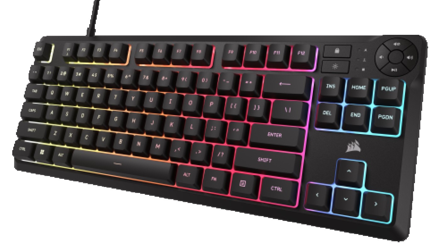 Corsair K55 CORE TKL RGB teclado Juego USB QWERTY Suizo Negro