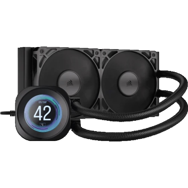 Corsair Nautilus 240 RS LCD Procesador Sistema de refrigeración líquida todo en uno 12 cm Negro 1 pieza(s)