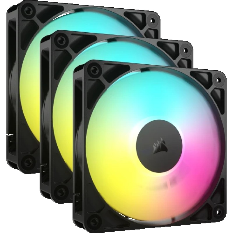 Corsair RS120 ARGB Carcasa del ordenador Ventilador 12 cm Negro 3 pieza(s)