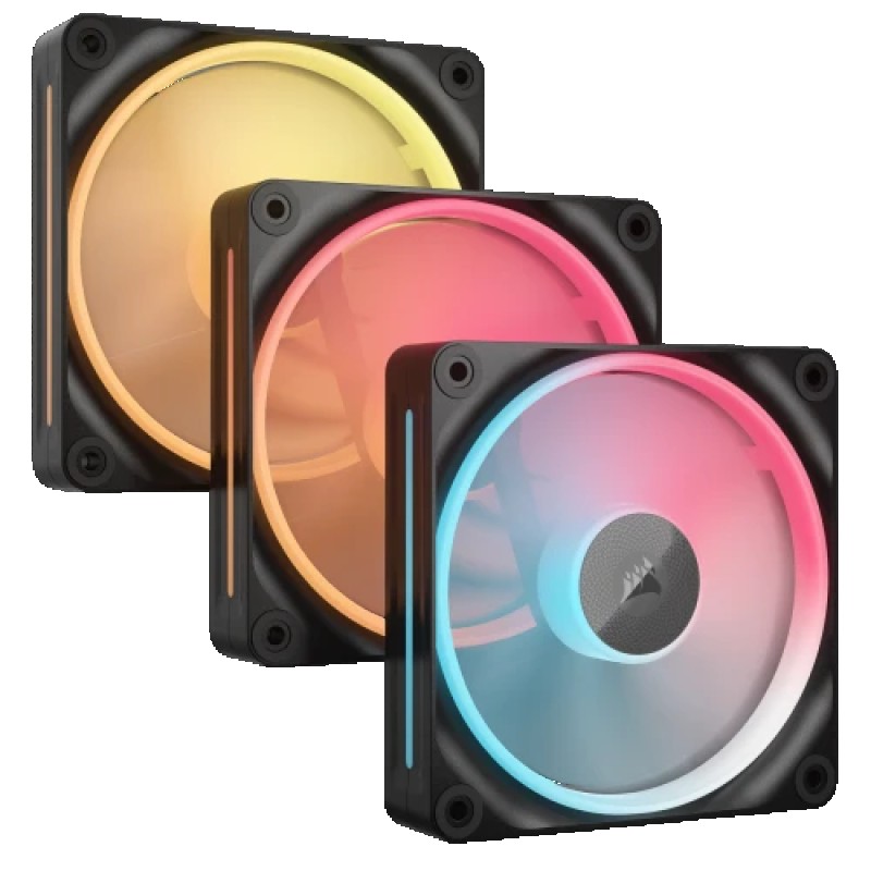 Corsair iCUE LINK LX120-R RGB Carcasa del ordenador Ventilador 12 cm Negro 3 pieza(s)