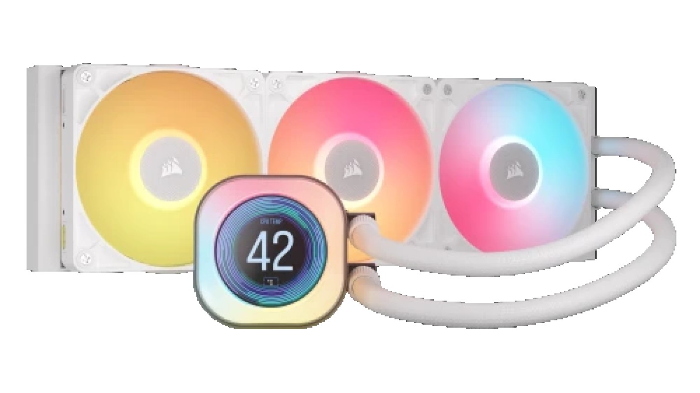 Corsair iCUE LINK TITAN 360 RX LCD Procesador Sistema de refrigeración líquida todo en uno 12 cm Blanco 1 pieza(s)