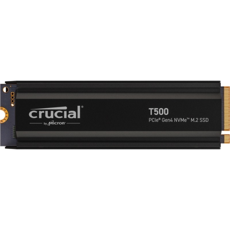 Crucial t500 2 tb, ssd negro, pcie 4.0 x4, nvme, m.2 2280, con disipador ct2000t500ssd5