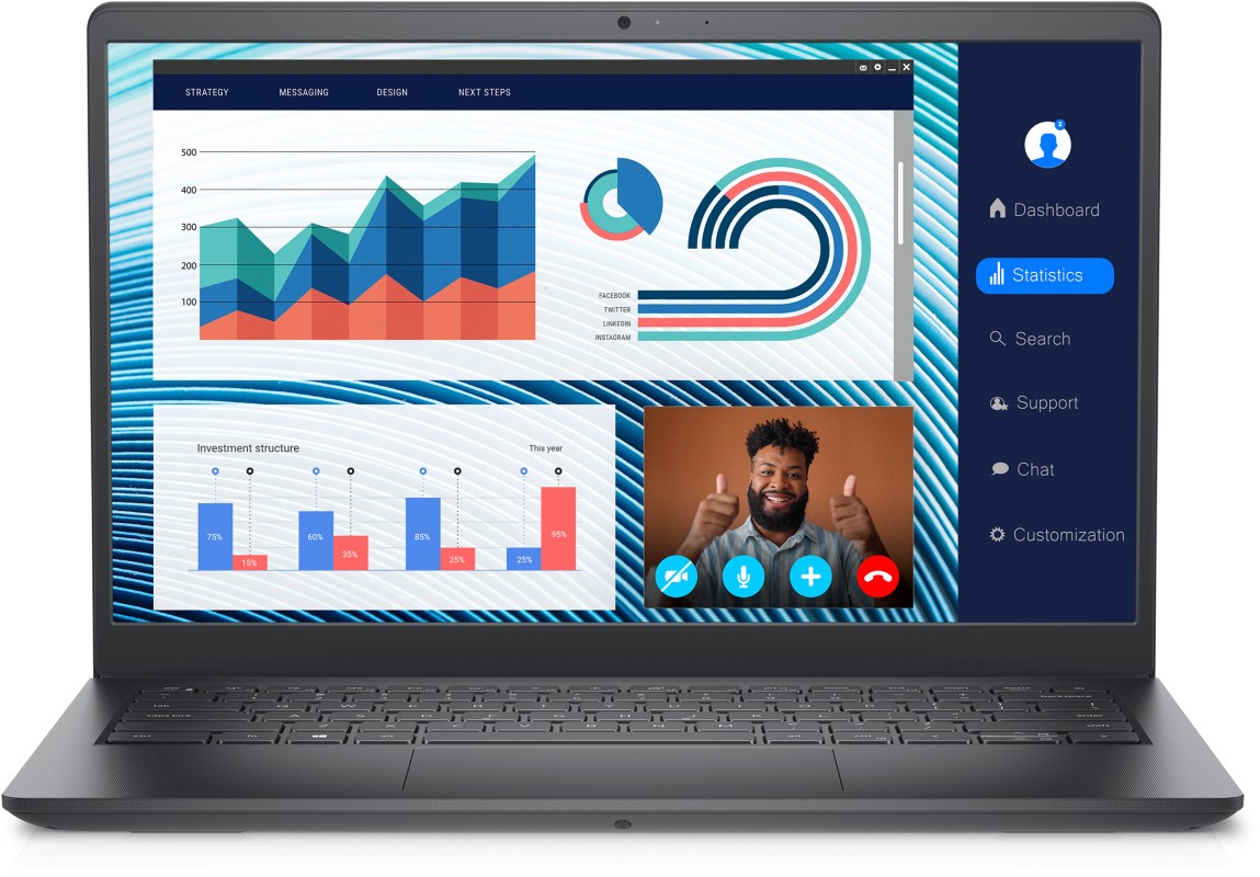DELL Vostro 3420 Intel® Core™ i5 i5-1135G7 Portátil 35,6 cm (14") Full HD 8GB DDR4-SDRAM 512GB SSD Wi-Fi 5 (802.11ac) Windows 11 Pro Español Ne