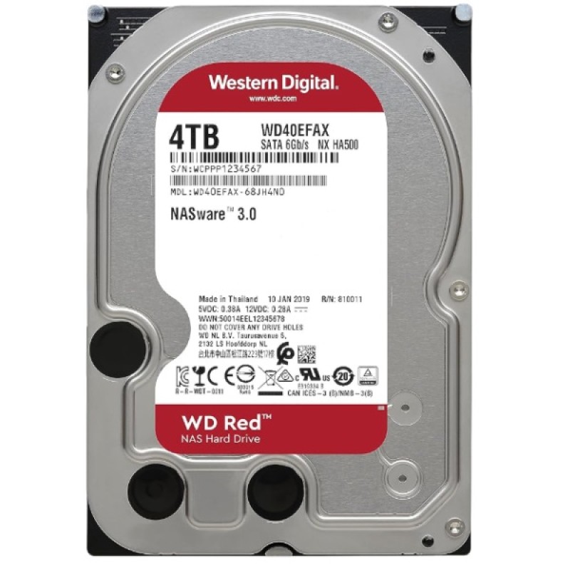 DISCO DURO 4TB WESTERN DIGITAL NAS RED SATA3 WD40EFAX "RECERTIFIED WD"