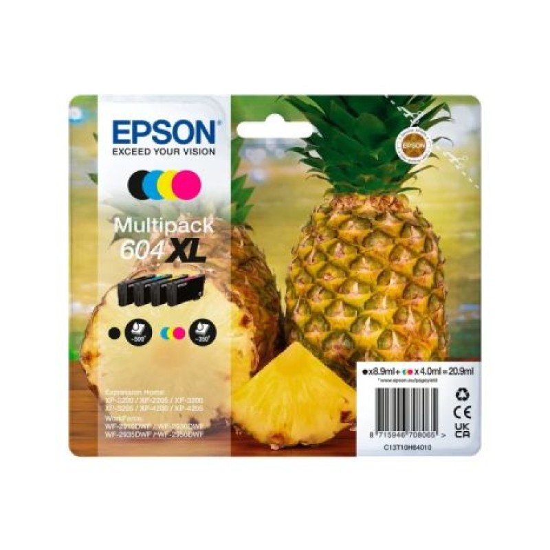 EPSON CARTUCHO 604XL MULTIPACK BK / C / M / Y XP-2200, WF-2910DWF - 604XL  *MAYOR CAPACIDAD*
