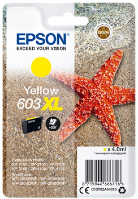 Epson 603XL cartucho de tinta 1 pieza(s) Original Amarillo