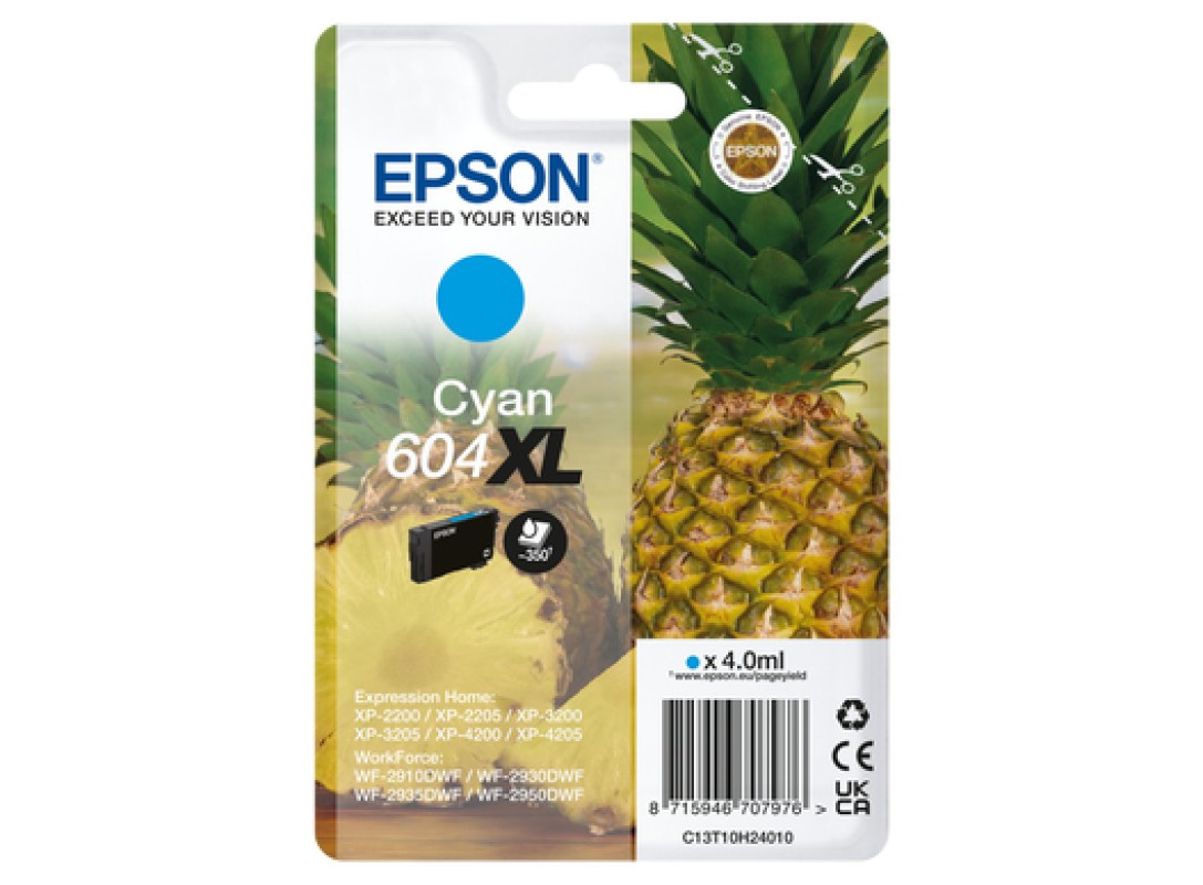 Epson 604XL cartucho de tinta 1 pieza(s) Original Alto rendimiento (XL) Cian