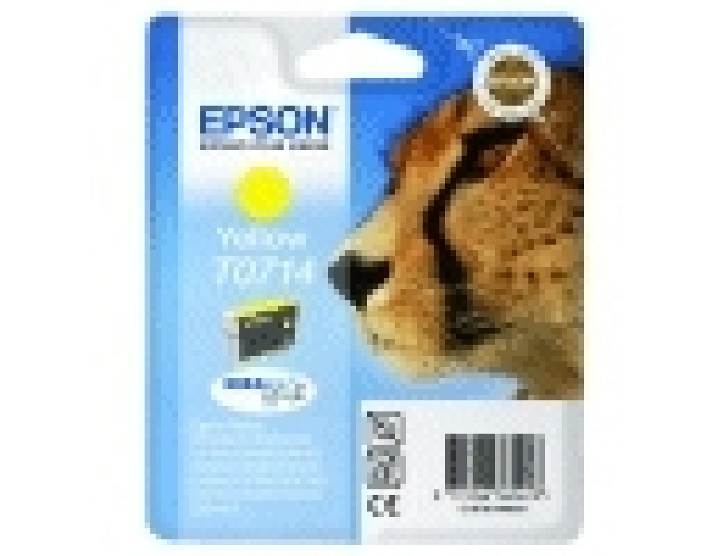 Epson Cheetah DURABrite Ink Cartridge Yellow T0714 cartucho de tinta Original Amarillo