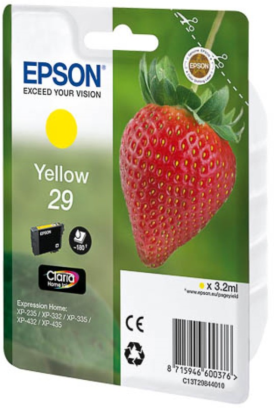 Epson Strawberry 29 Y cartucho de tinta 1 pieza(s) Original Rendimiento estándar Amarillo