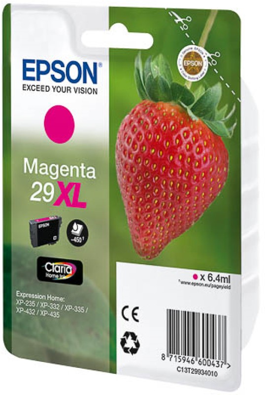 Epson Strawberry 29XL M cartucho de tinta 1 pieza(s) Original Alto rendimiento (XL) Magenta