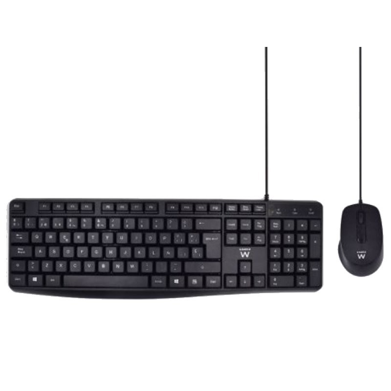 Ewent EW3006 teclado Ratón incluido Oficina USB QWERTY Español Negro