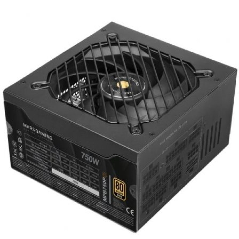 Fuente de Alimentación Mars Gaming MPB750PSI/ 750W/ Ventilador 14cm/ 80 Plus Gold