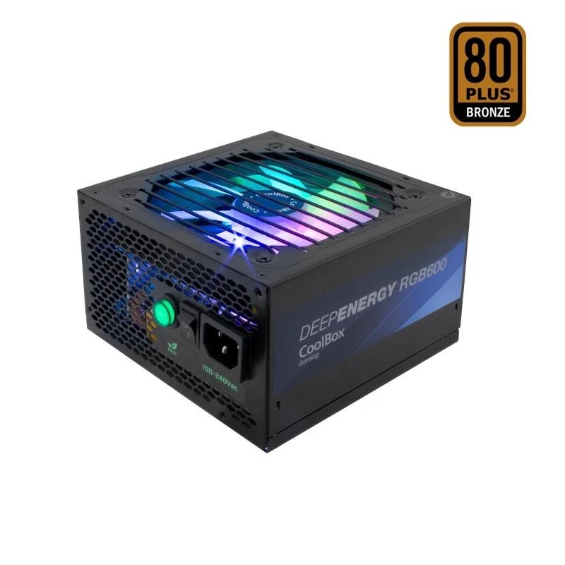 Fuente de alimentacion coolbox . atx gaming deepenergy 600w rgb