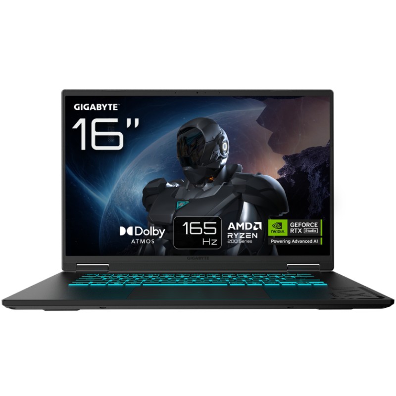 GIGABYTE GAMING A16 3WHK3PT864SD ordenador portatil AMD Ryzen™ 7 260 Portátil 40,6 cm (16") WUXGA 32GB DDR5-SDRAM 1TB SSD NVIDIA GeForce RTX 5070