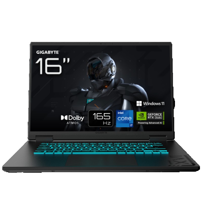 GIGABYTE GAMING A16 CWH Portátil Gaming - 16,0", 165Hz WUXGA, Intel Core i7-13620H, NVIDIA RTX 5070, 32GB DDR5 5200MHz, 1TB Gen4 SSD, Win 11 Home, Ga