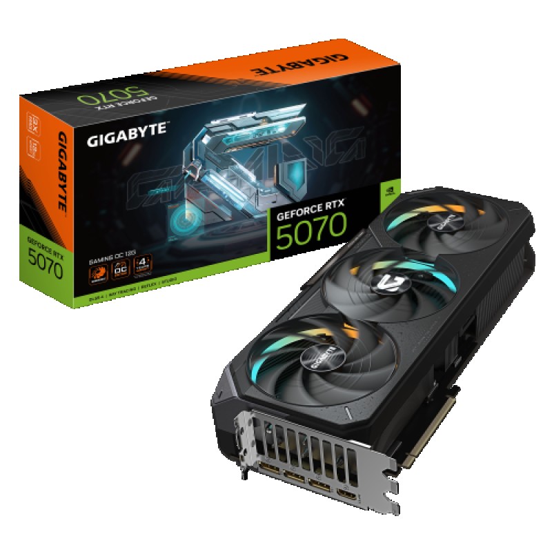 GIGABYTE GeForce RTX 5070 Ti GAMING OC 16G Tarjeta Gráfica - 16GB GDDR7, 256 bits, PCI-E 5.0, XXXX MHz Core Clock, 3 x DP 2.1a, 1 x HDMI 2.1b, NVIDIA