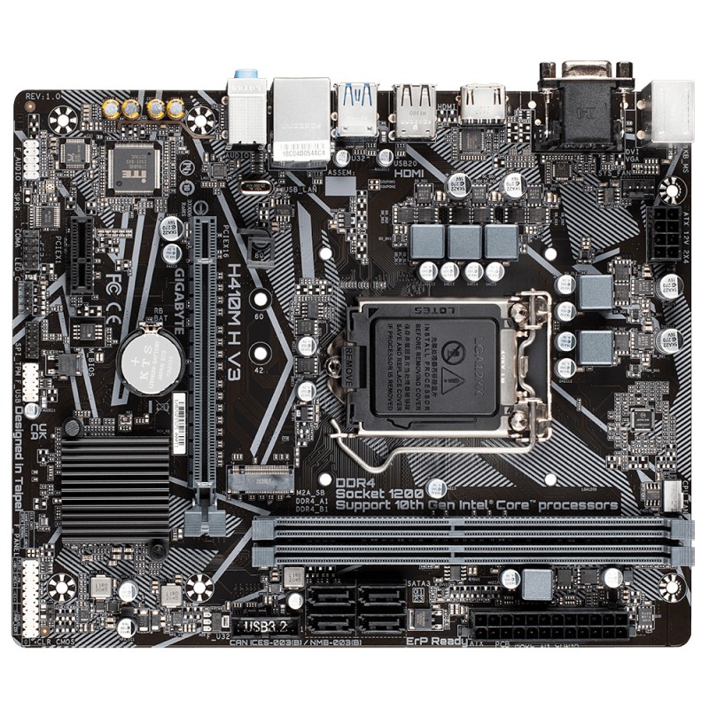 GIGABYTE H410M H V3 1.0 placa base Intel H510 LGA 1200 (Socket H5) micro ATX