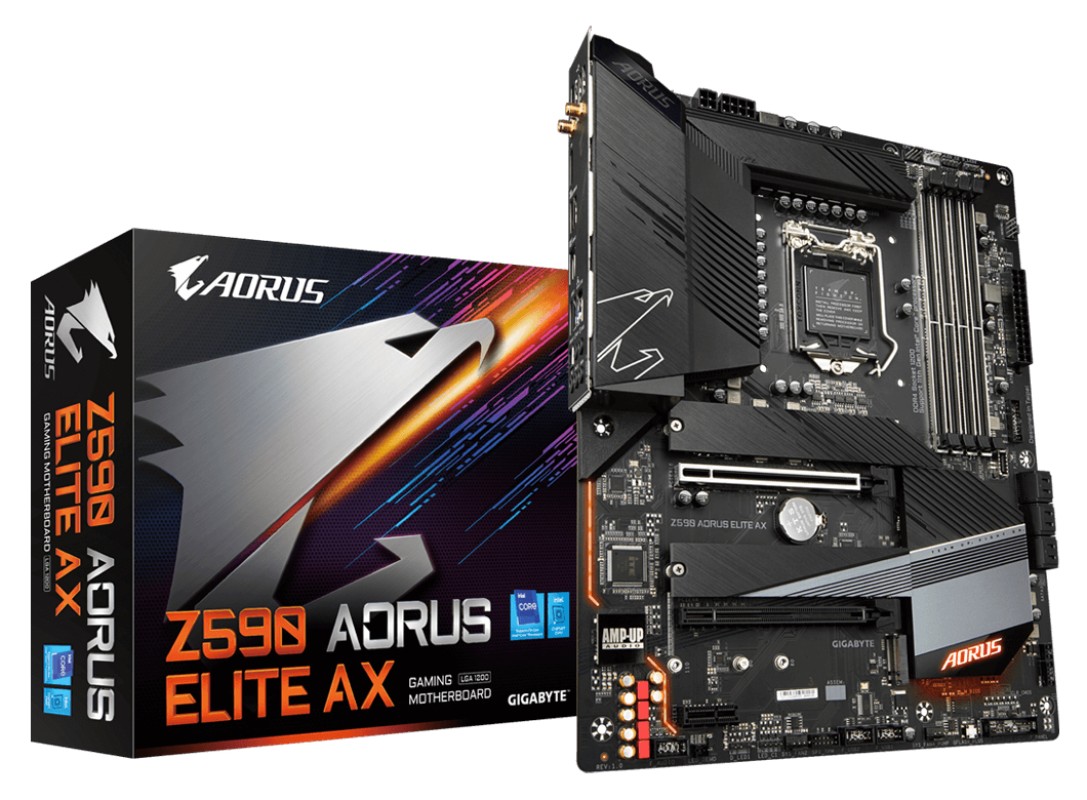 GIGABYTE Z590 AORUS ELITE AX (rev. 1.0) Intel Z590 LGA 1200 (Socket H5) ATX