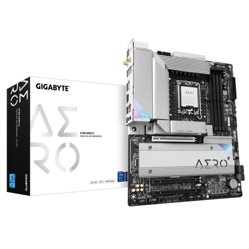 GIGABYTE Z790 AERO G Placa base - Soporta CPUs Intel Core de 14ª generación, hasta 7600MHz DDR5 (OC), 1xPCIe 5.0+4xPCIe 4.0 M.2, Wi-Fi 6E, LAN de 2.