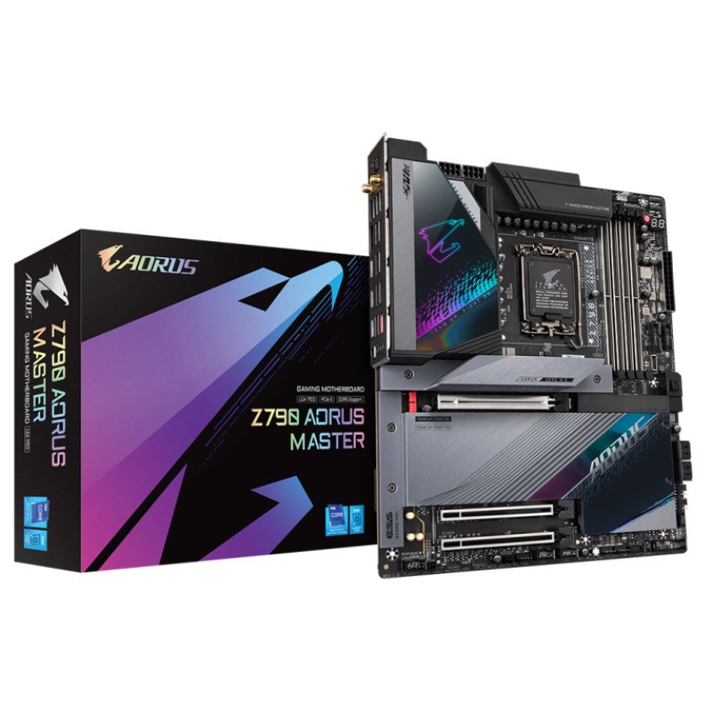 GIGABYTE Z790 AORUS MASTER Placa base - Soporta CPUs Intel Core de 13ª generación, VRM digital de 20+1+2 fases, hasta 8000MHz DDR4 (OC), 1xPCIe 5.0+