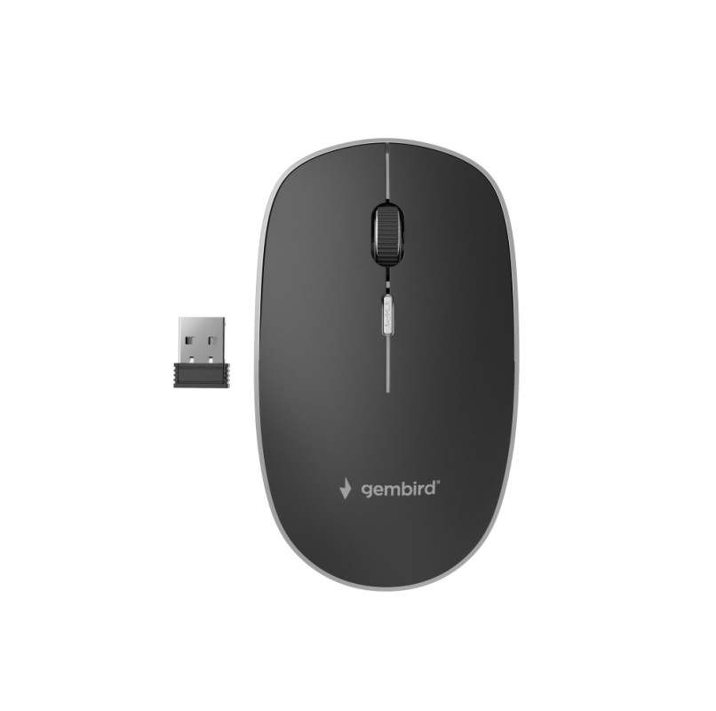 Gembird MUSW-4B-01 ratón Oficina Ambidextro RF inalámbrico Óptico 1600 DPI