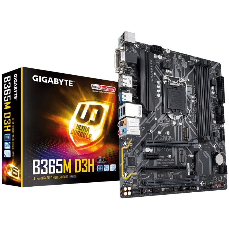 Gigabyte B365M D3H (rev. 1.0) Intel B365 LGA 1151 (Zócalo H4) micro ATX