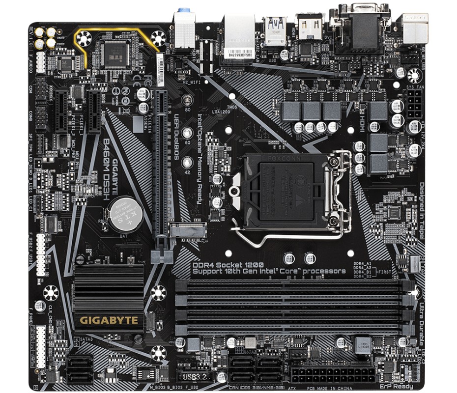 Gigabyte B460M DS3H (rev. 1.0) Intel B460 Express LGA 1200 micro ATX