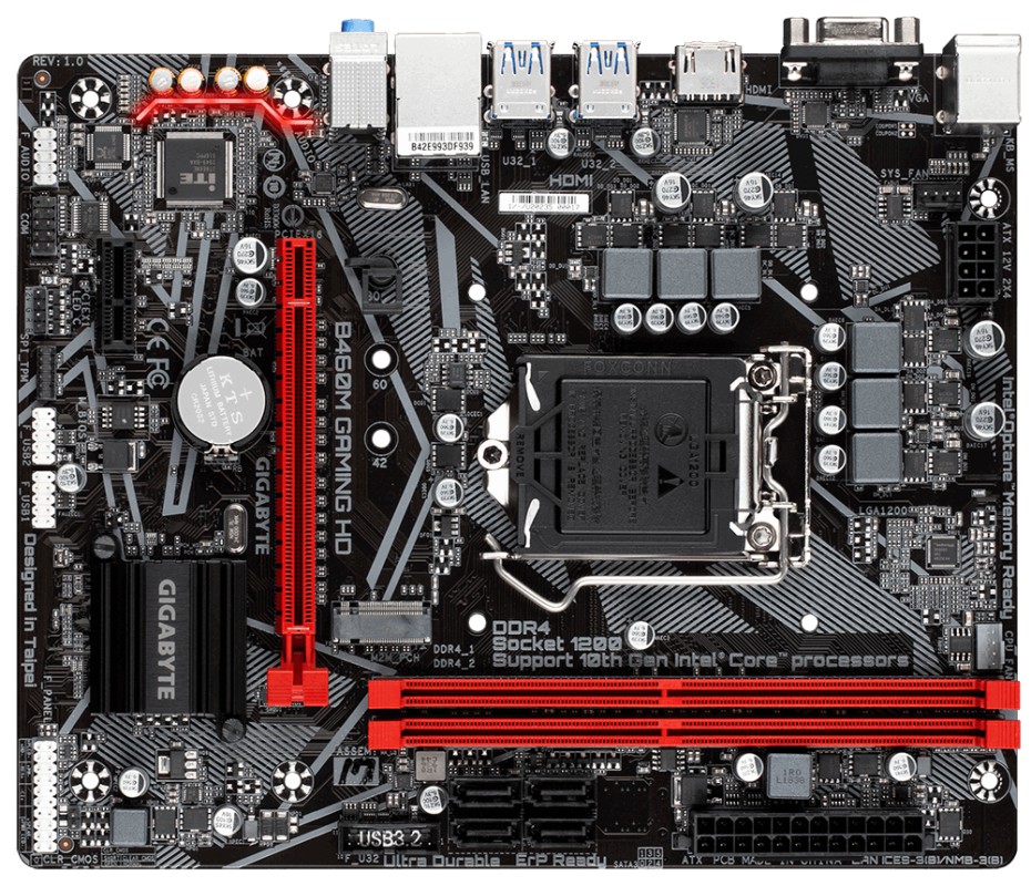 Gigabyte B460M GAMING HD (rev. 1.0) Intel B460 LGA 1200 micro ATX