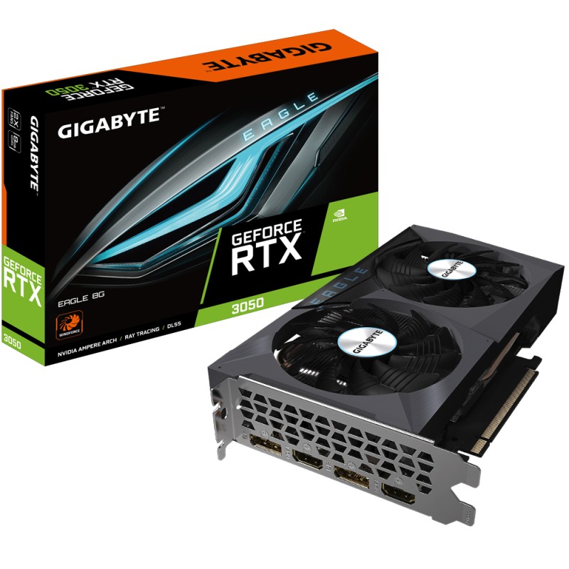 Gigabyte GV-N3050EAGLE-8GD NVIDIA GeForce RTX 3050 8GB GDDR6