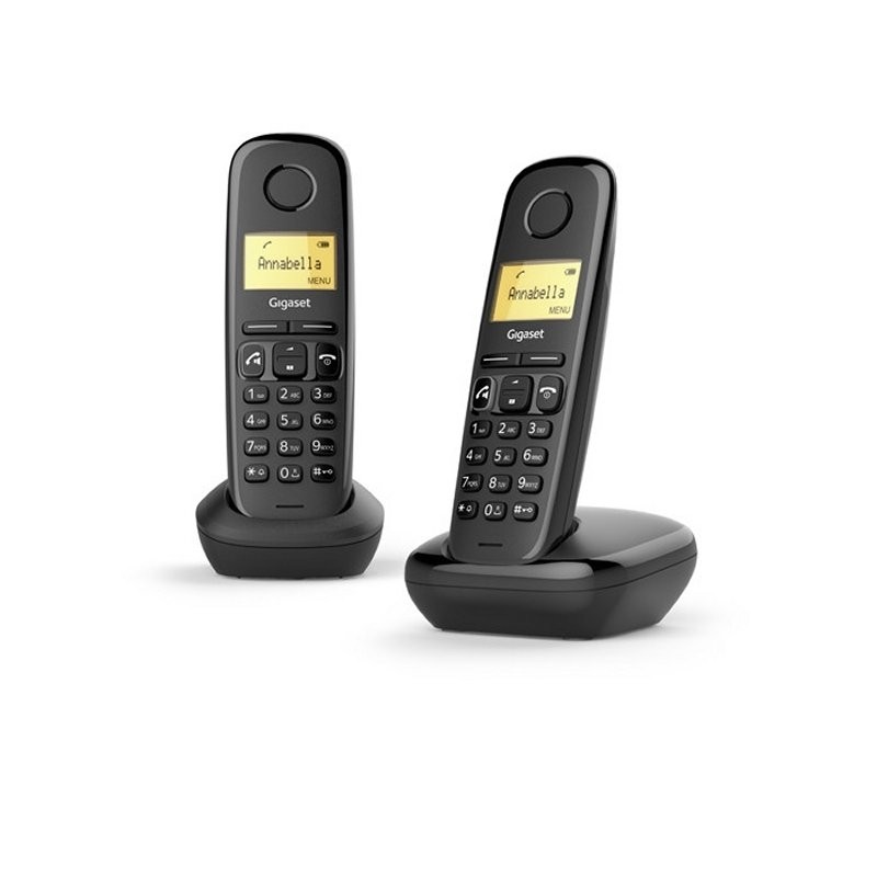 Gigaset A270 Duo Teléfono DECT Identificador de llamadas Negro