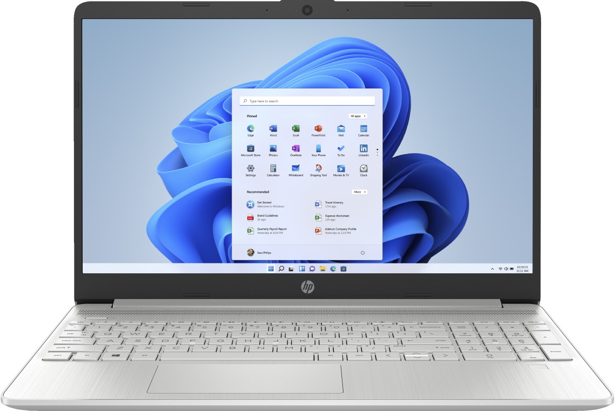 HP 15s-eq1160ns 3020E Portátil 39,6 cm (15.6") HD AMD 3000 4GB DDR4-SDRAM 128GB SSD Wi-Fi 5 (802.11ac) Windows 11 Home in S mode Plata