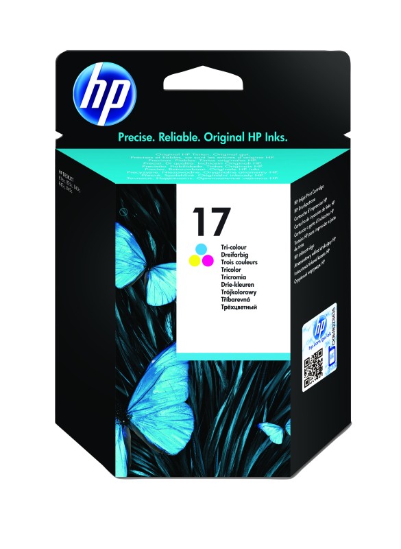 HP 17 Tri-color Original Ink Cartridge cartucho de tinta 1 pieza(s) Rendimiento estándar Cian, Magenta, Amarillo