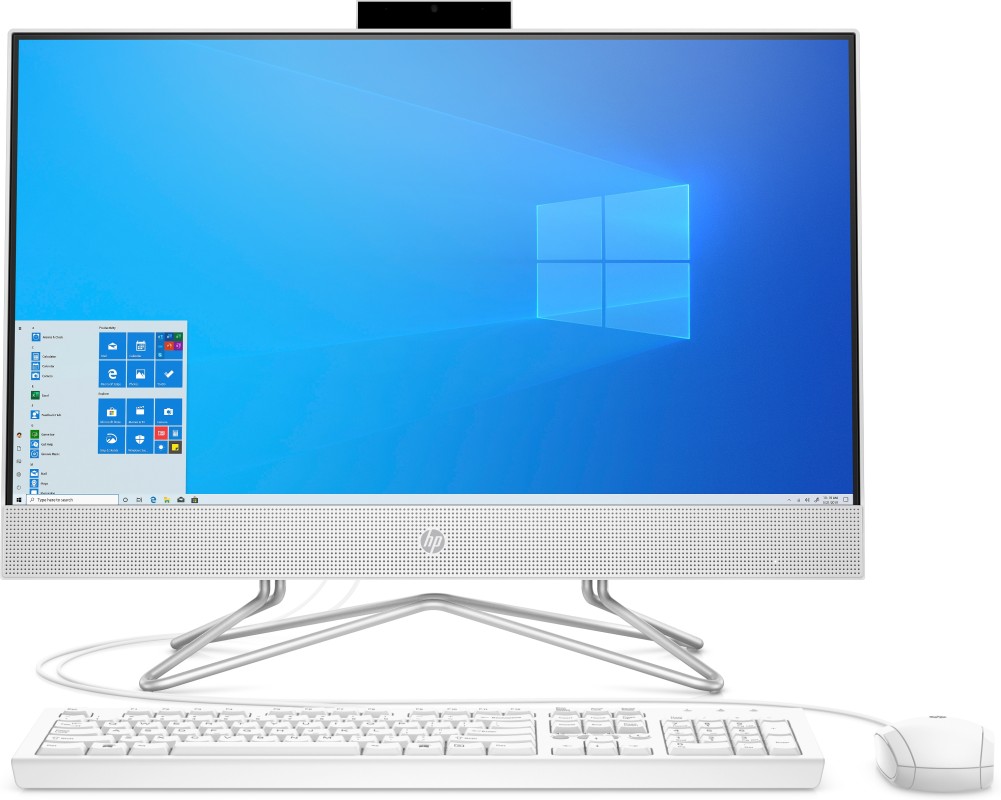 HP 22-df0054n 54,6 cm (21.5") 1920 x 1080 Pixeles Intel® Pentium® 8GB DDR4-SDRAM 256GB SSD PC todo en uno Windows 10 Home Wi-Fi 5 (802.11ac) Blanc