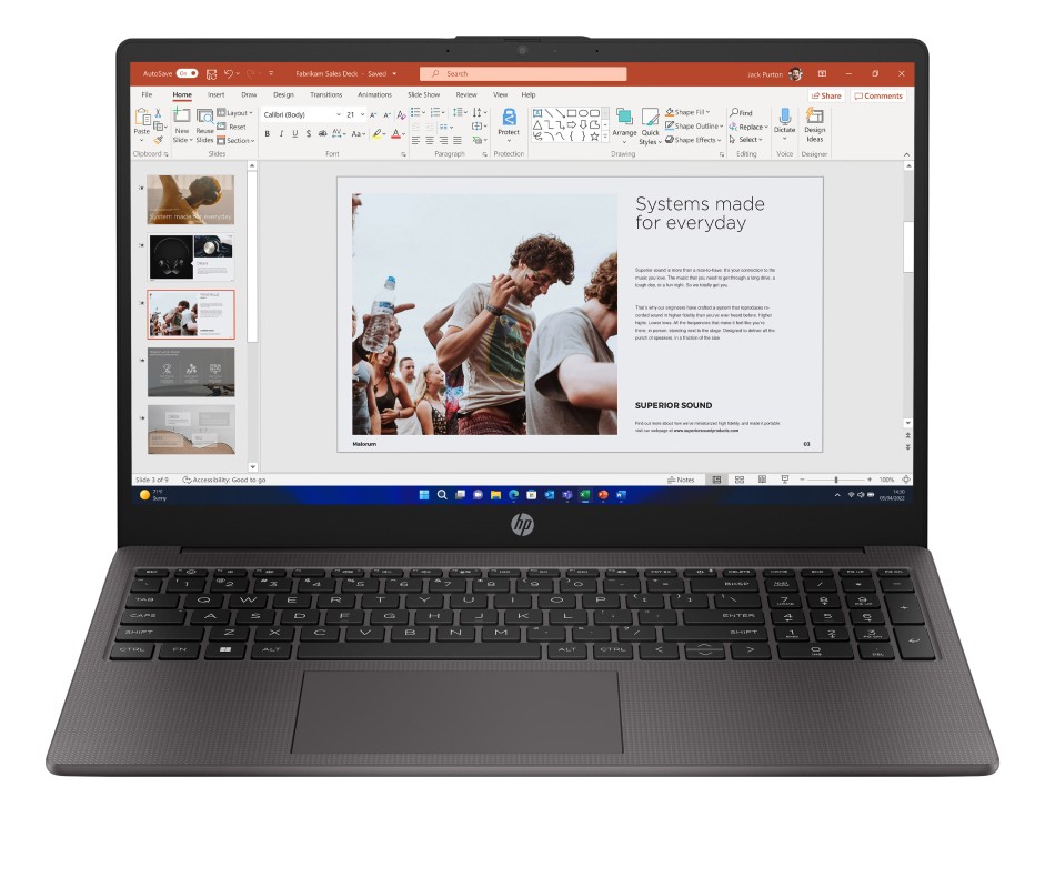 HP 255 G10 AMD Ryzen™ 3 7330U Portátil 39,6 cm (15.6") Full HD 8GB DDR4-SDRAM 512GB SSD Wi-Fi 6 (802.11ax) Windows 11 Home Negro