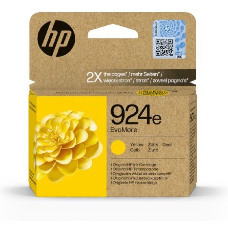 HP 924e Cartucho Amarillo OfficeJet Pro 8120, 8130 series
