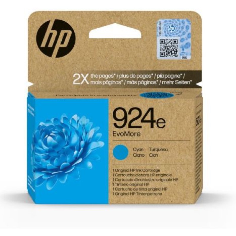 HP 924e Cartucho Cian OfficeJet Pro 8120, 8130 series