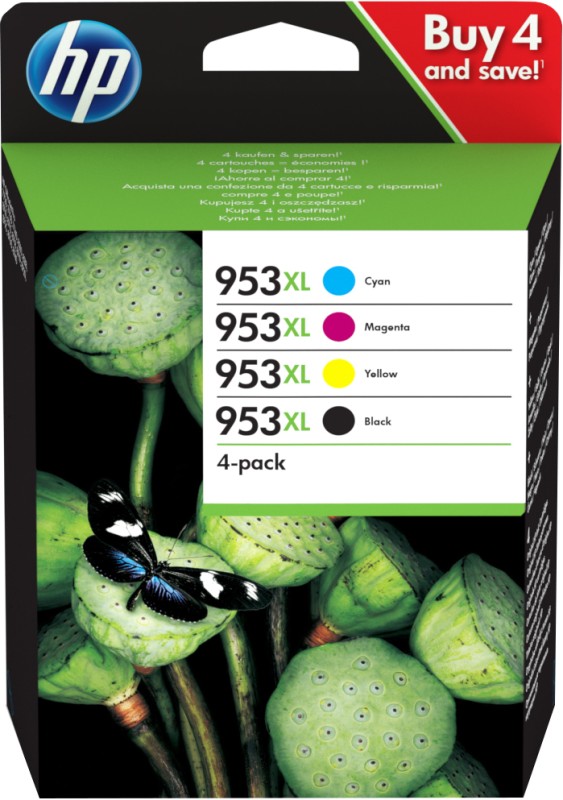 HP 953XL cartucho de tinta Original Alto rendimiento (XL) Negro, Cian, Magenta, Amarillo