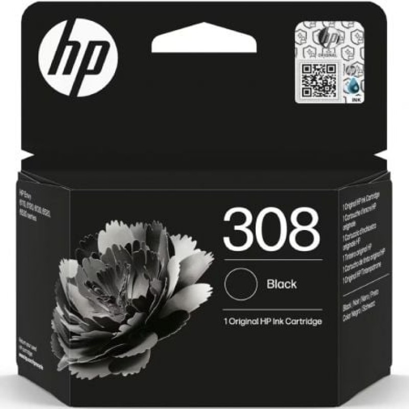 HP Cartucho de Tinta Original 308 negra