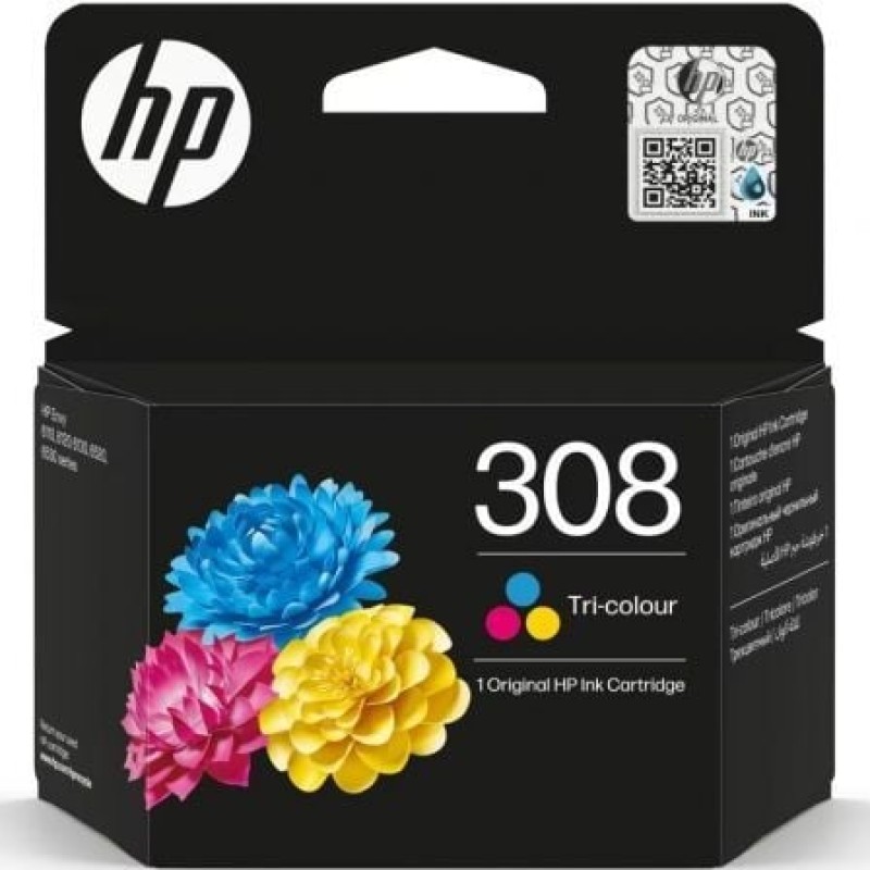 HP Cartucho de Tinta Original 308 tricolor