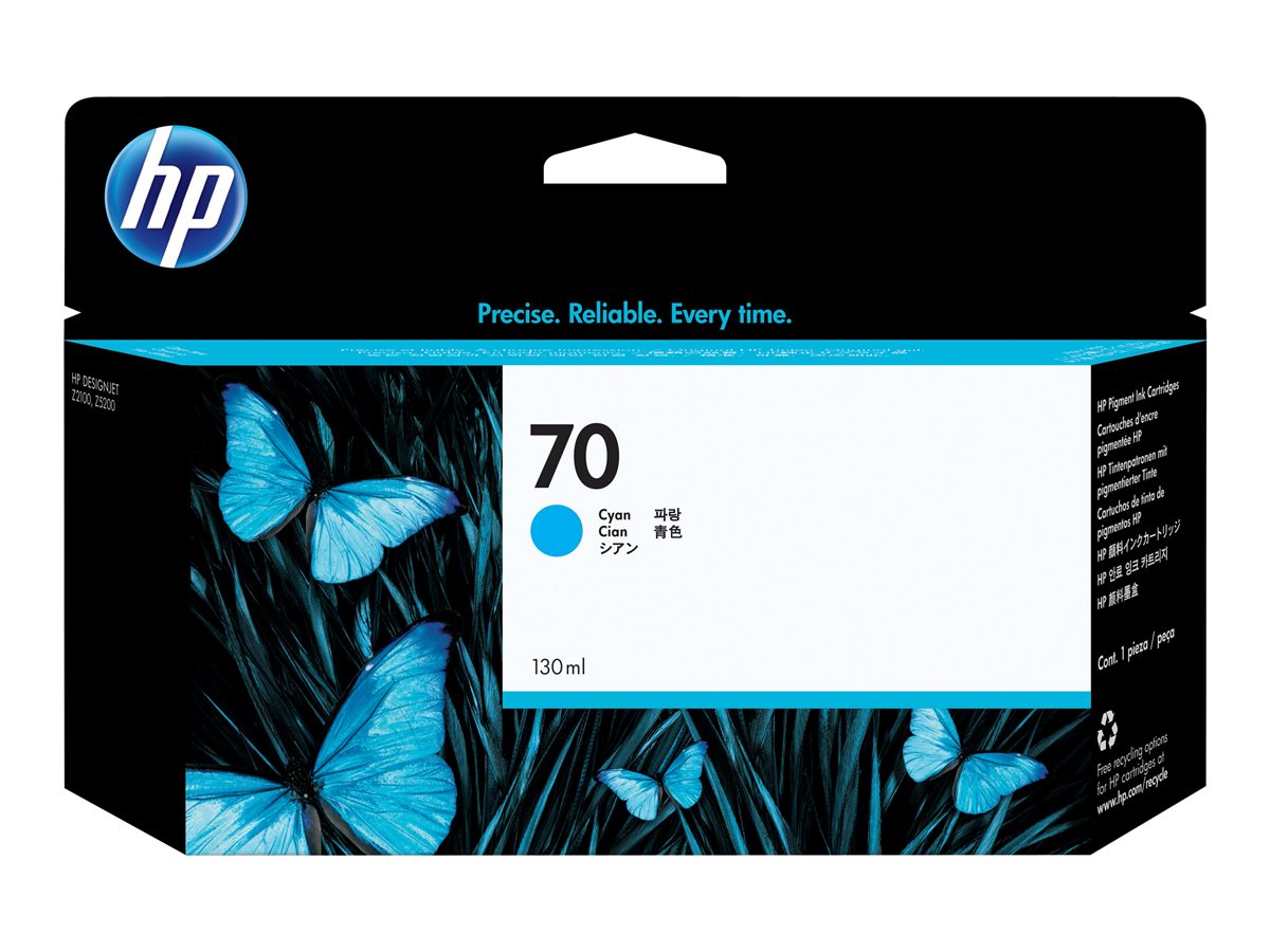 HP Cartucho de tinta DesignJet 70 cian de 130 ml