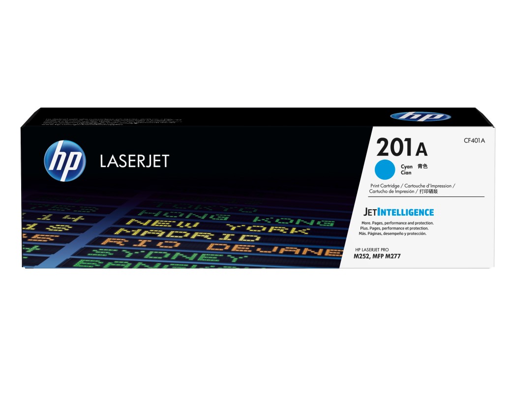 HP Cartucho de tóner original LaserJet 201A cian