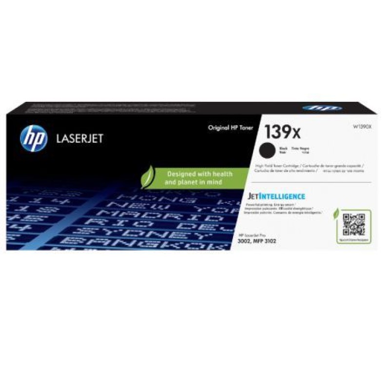 HP LaserJet Cartucho de Tóner Original 139X negro de alta capacidad
