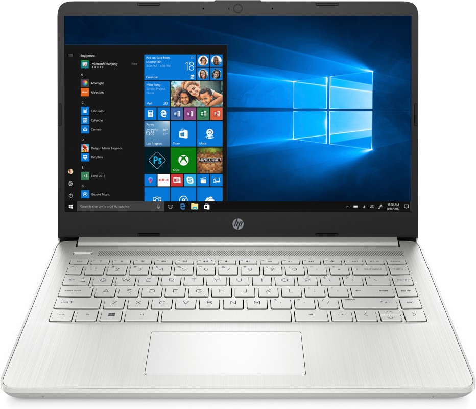 HP Notebook 14s-dq1018ns Portátil 35,6 cm (14") Full HD Intel Core i7 8GB DDR4-SDRAM 256GB SSD Wi-Fi 6 (802.11ax) Windows 10 Home Plata