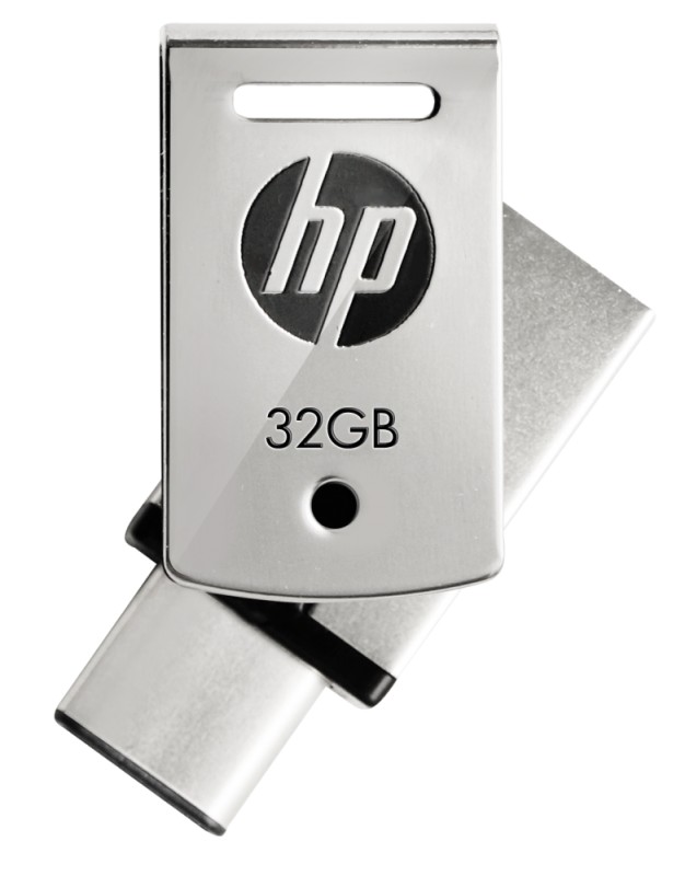 HP x5000m unidad flash USB 32GB USB Type-A / USB Type-C 3.2 Gen 1 (3.1 Gen 1) Acero inoxidable
