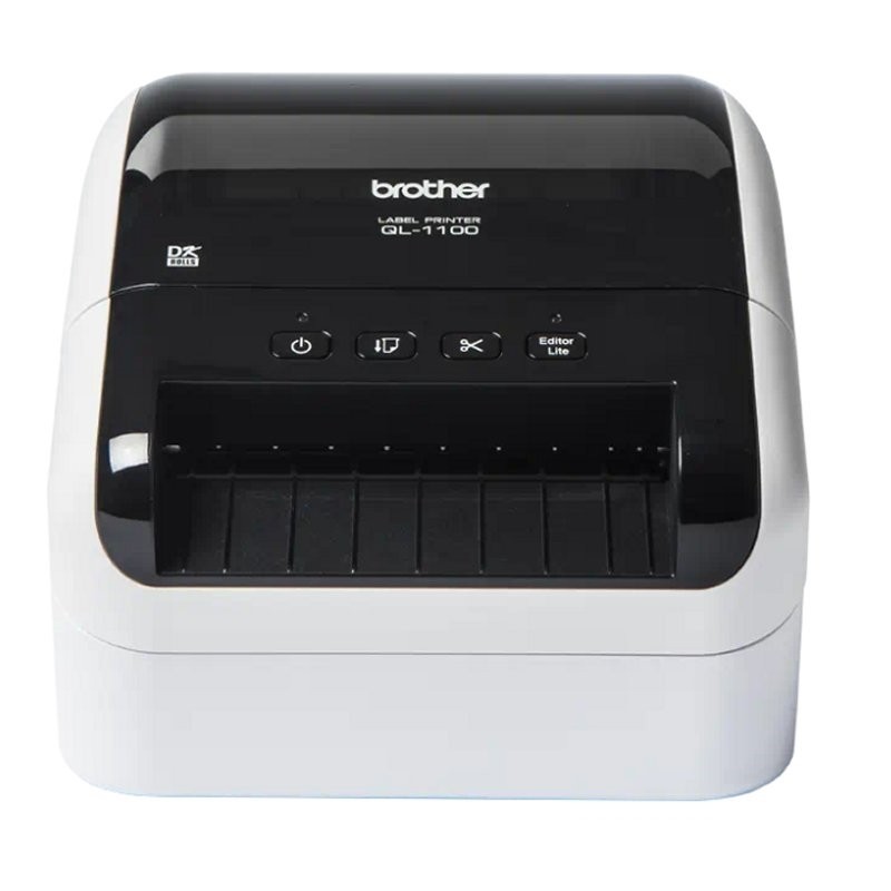 Impresora de Etiquetas Brother QL-1100C/ Térmica/ Ancho etiqueta 103mm/ USB/ Blanca y Negra