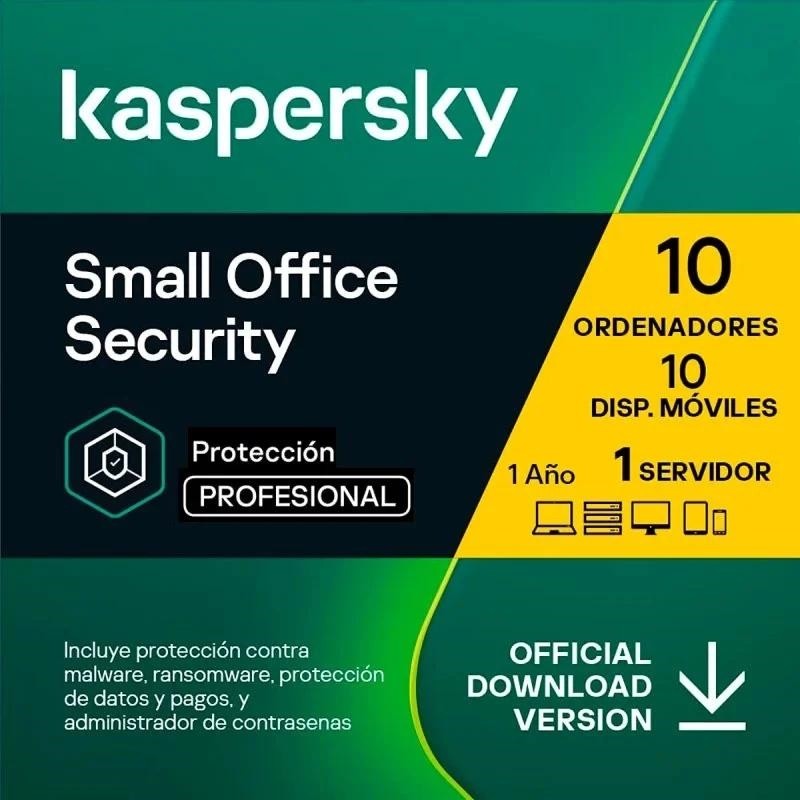 KASPERSKY SMALL OFFICE SECURITY FOR 10 DESKTOP/MAC + 1 SERVER + 10 ANDROID BASE 1 AÑO **L. ELECTRONI