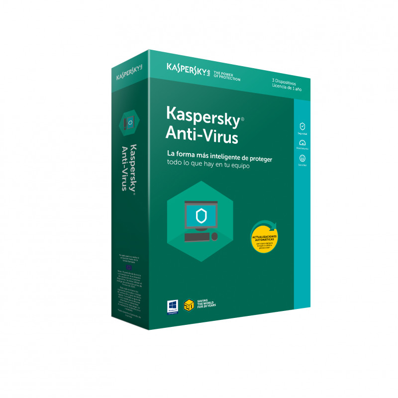Kaspersky Anti-Virus 2019 - caja de embalaje (1 año) - 3 PC